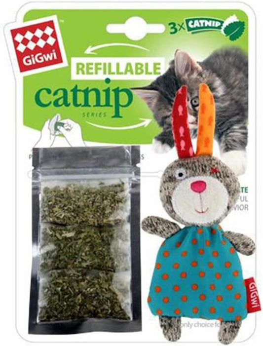 Gigwi Refillable Catnip Rabbit Bear