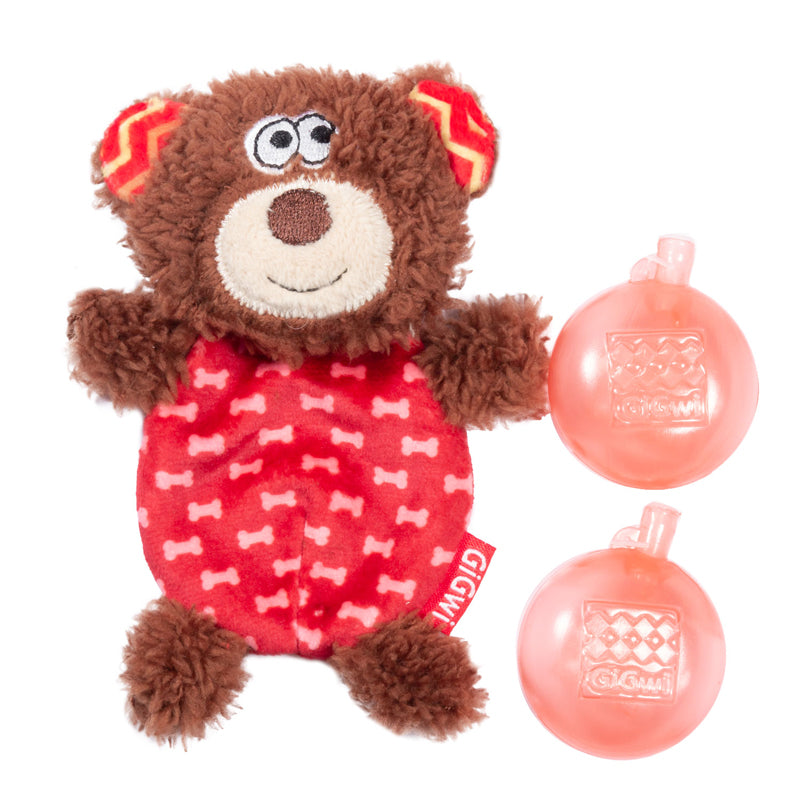 Gigwi Dog Toy Teddy Bear with Replaceable Squeakers